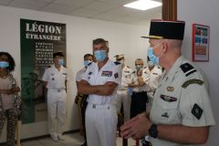 Inauguration a La Reunion du premier bureau de recrutement de la Legion Etrangere. Inauguration in Reunion of the first recruitment office of the Foreign Legion.