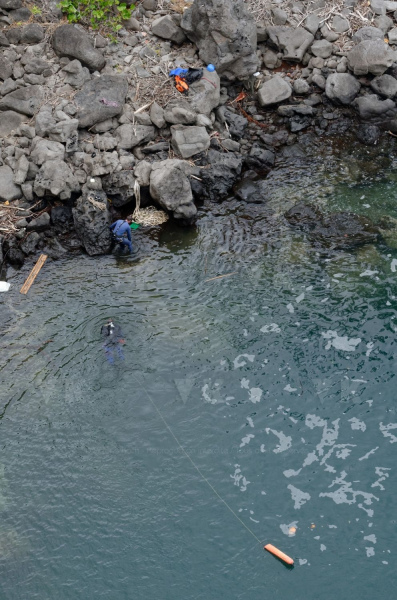 Recuperation d'armes en embouchure de riviere par la gendarmerie