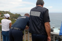 Recuperation d'armes en embouchure de riviere par la gendarmerie