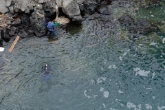 Recuperation d'armes en embouchure de riviere par la gendarmerie