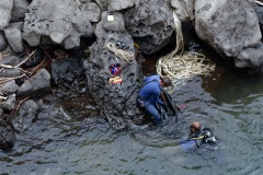 Recuperation d'armes en embouchure de riviere par la gendarmerie