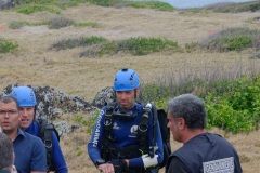 Recuperation d'armes en embouchure de riviere par la gendarmerie