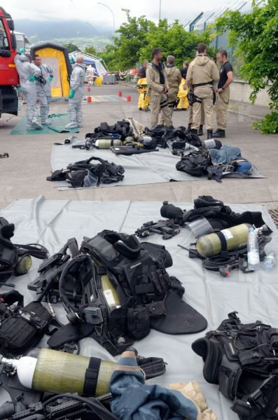 Risque NRBC : les gendarmes du GPI s'entrainent
