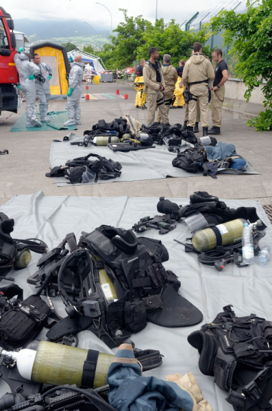 Risque NRBC : les gendarmes du GPI s'entrainent