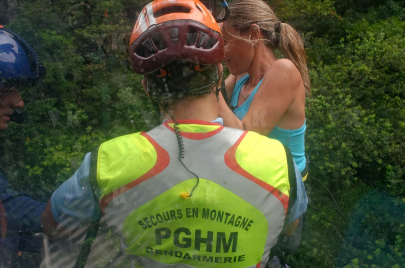 Operation de sauvetage avec le PGHM et la SAG