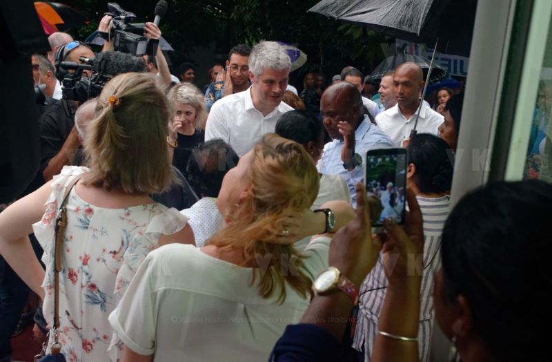 Laurent Wauquiez en deplacement a La Reunion