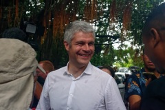 Laurent Wauquiez en deplacement a La Reunion