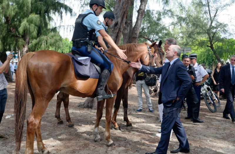 Le Ministre de l'Interieur Bruno Le Roux en visite officielle a La Reunion