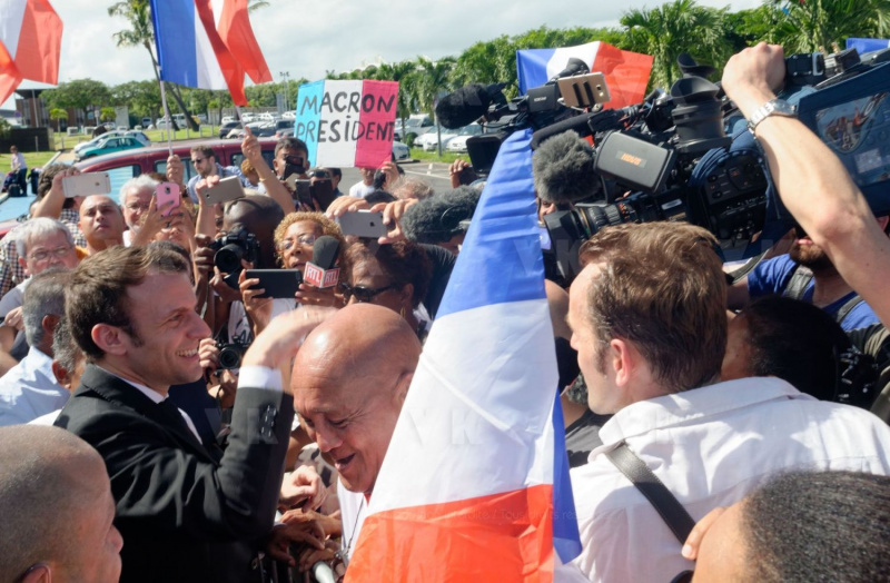 Emmanuel Macron a La Reunion