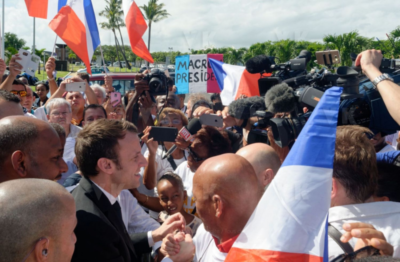 Emmanuel Macron a La Reunion