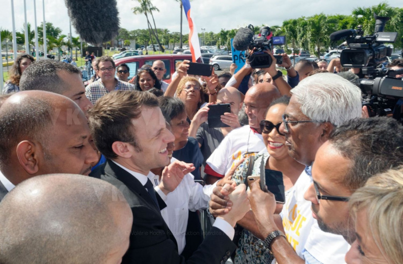 Emmanuel Macron a La Reunion