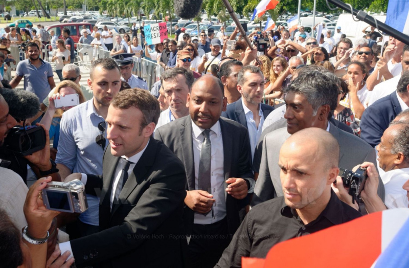 Emmanuel Macron a La Reunion