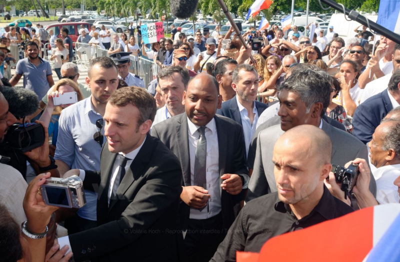 Emmanuel Macron a La Reunion