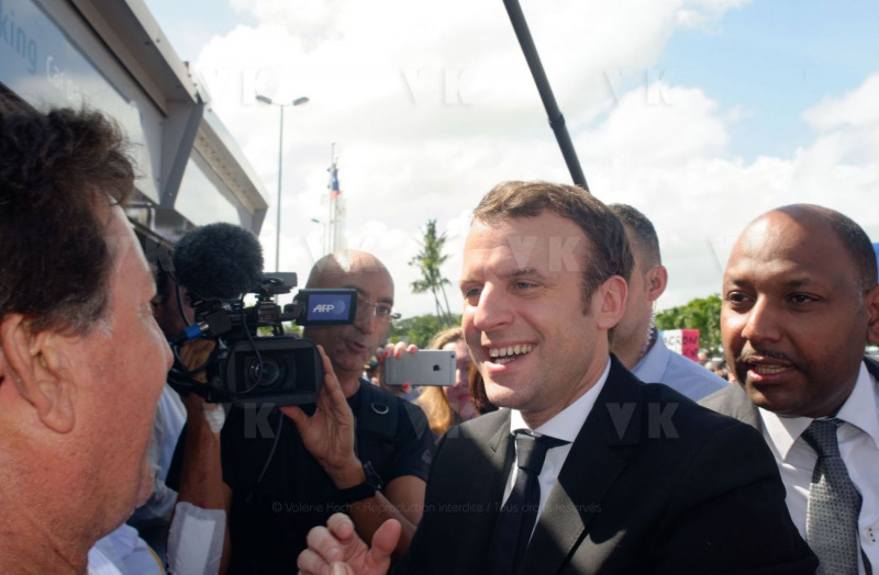 Emmanuel Macron a La Reunion