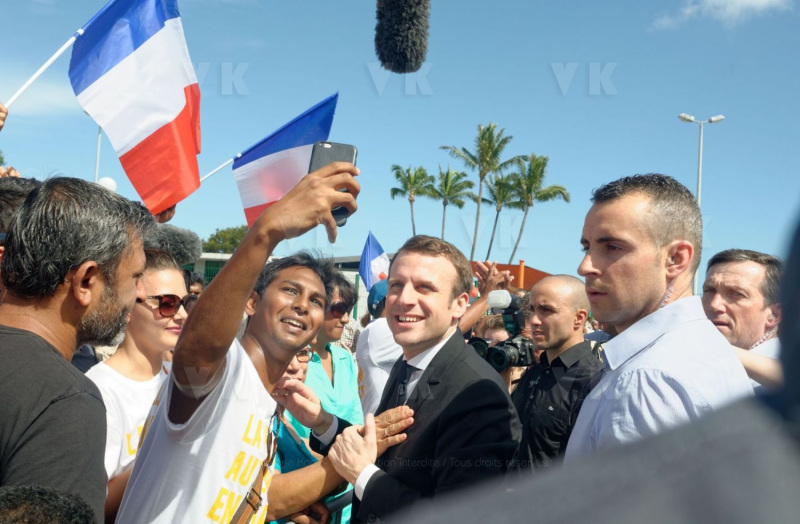 Emmanuel Macron a La Reunion