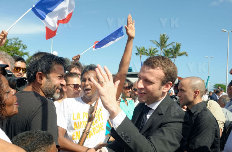 Emmanuel Macron a La Reunion