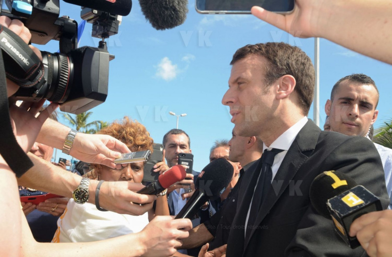 Emmanuel Macron a La Reunion