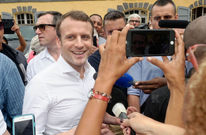 Emmanuel Macron a La Reunion