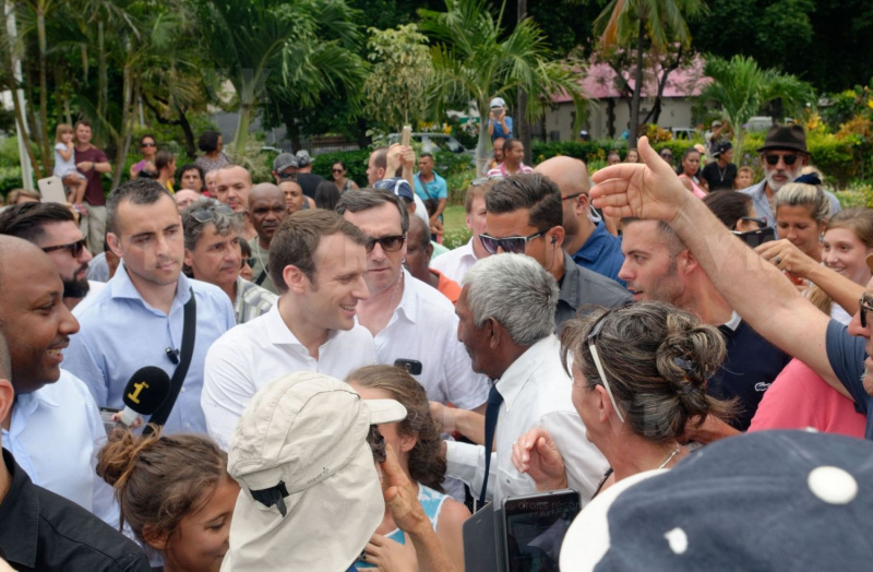 Emmanuel Macron a La Reunion