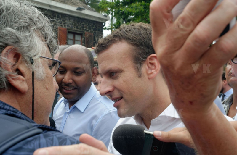 Emmanuel Macron a La Reunion