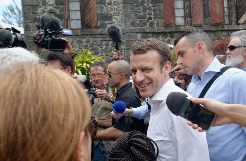 Emmanuel Macron a La Reunion
