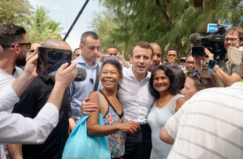 Emmanuel Macron a La Reunion
