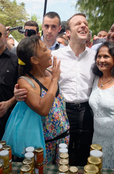 Emmanuel Macron a La Reunion