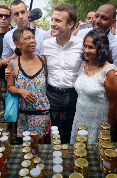 Emmanuel Macron a La Reunion