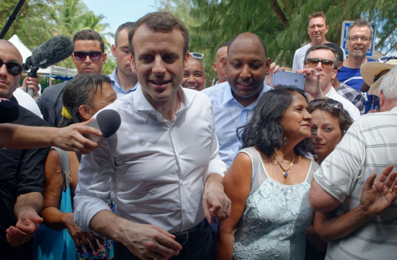 Emmanuel Macron a La Reunion