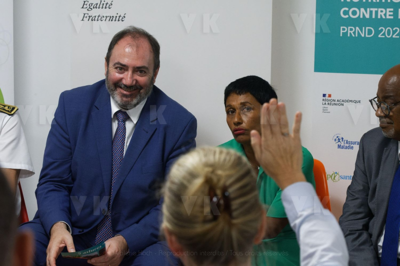 Francois BRAUN, ministre de la sante,  en deplacement a La Reunion