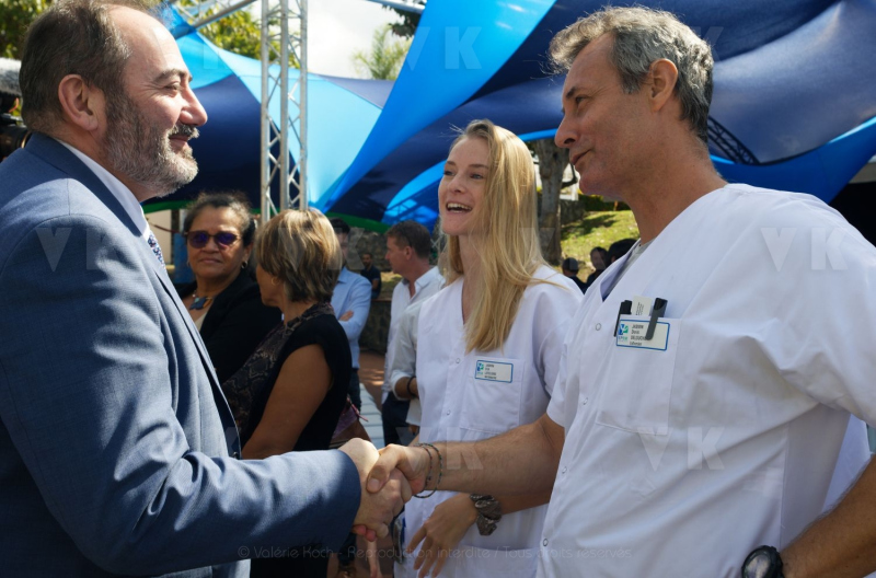 Francois BRAUN, ministre de la sante,  en deplacement a La Reunion