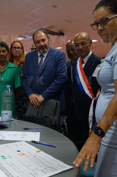 Francois BRAUN, ministre de la sante,  en deplacement a La Reunion