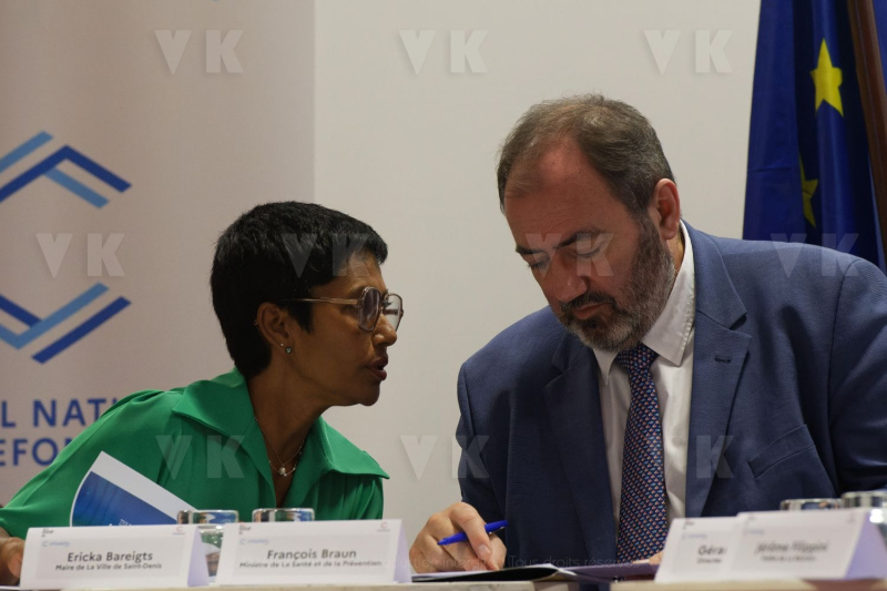 Francois BRAUN, ministre de la sante,  en deplacement a La Reunion