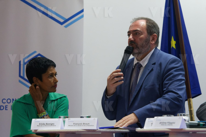 Francois BRAUN, ministre de la sante,  en deplacement a La Reunion
