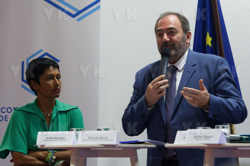 Francois BRAUN, ministre de la sante,  en deplacement a La Reunion