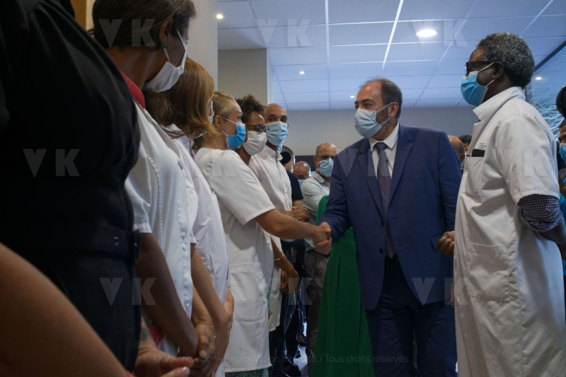 Francois BRAUN, ministre de la sante,  en deplacement a La Reunion
