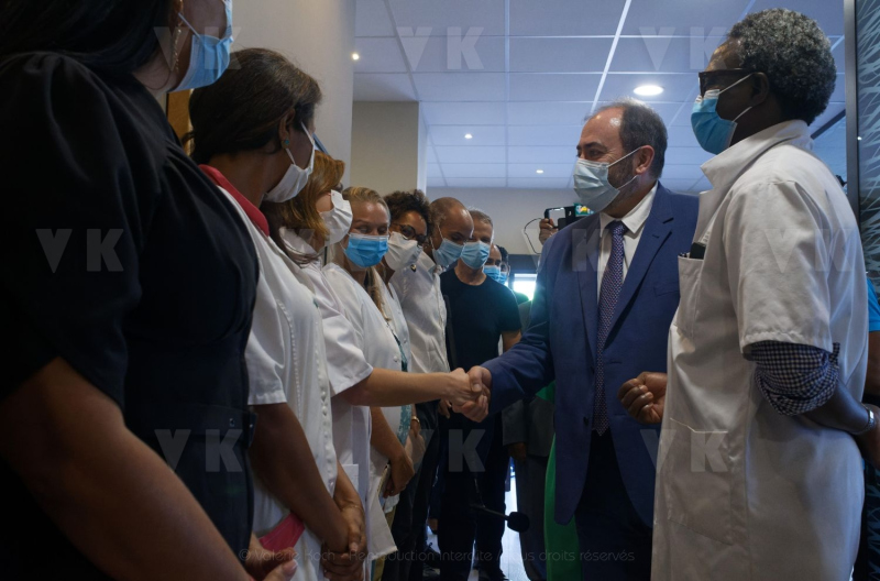 Francois BRAUN, ministre de la sante,  en deplacement a La Reunion