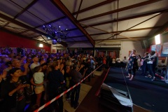Jean-Luc Melenchon, chef de file de la France Insoumise, accompagne par les deputes Mathilde Panot et Daniele Obono, a tenu une reunion publique au restaurant La Cocoteraie a Saint-Andre, devant plus de 500 personnes et en presence des deputes reunionnais Jean-Hugues Ratenon et Younous Omarjee. Jean-Luc Melenchon, leader of France Insoumise, accompanied by the deputies Mathilde Panot and Daniele Obono, held a public meeting at the restaurant La Cocoteraie in Saint-Andre, in front of more than 500 people and with the deputies Jean- Hugues Ratenon and Younous Omarjee from La Reunion.