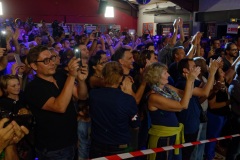 Jean-Luc Melenchon, chef de file de la France Insoumise, accompagne par les deputes Mathilde Panot et Daniele Obono, a tenu une reunion publique au restaurant La Cocoteraie a Saint-Andre, devant plus de 500 personnes et en presence des deputes reunionnais Jean-Hugues Ratenon et Younous Omarjee. Jean-Luc Melenchon, leader of France Insoumise, accompanied by the deputies Mathilde Panot and Daniele Obono, held a public meeting at the restaurant La Cocoteraie in Saint-Andre, in front of more than 500 people and with the deputies Jean- Hugues Ratenon and Younous Omarjee from La Reunion.