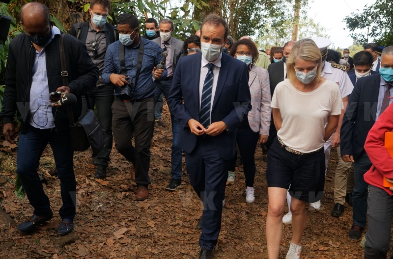 La biodiversite de La Reunion au programme de Sebastien Lecornu et Berangere Abba. The biodiversity of La Reunion on the program of Sebastien Lecornu and Berangere Abba