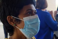 Sebastien Lecornu, ministre de l'Outre-mer, echange avec les 24 maires de La Reunion. Sebastien Lecornu, Minister of Overseas France, talks with the 24 mayors of La Reunion.