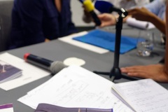 Conference de presse de Marine Le Pen a La Reunion
