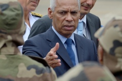 Inauguration of new buildings of RSMA's Staff (Régiment du Service Militaire Adapté de la Réunion - Reunion's Adapted Military Service Regiment) of Saint-Pierre, with Mr. Victorin Lurel, french Minister of ultramarine, and local authorities (Prefect Jean-Luc Marx and PS deputy Jean-Jacques Vlody).