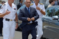 Inauguration of new buildings of RSMA's Staff at Saint-Pierre, with Mr. Victorin Lurel, french Minister of ultramarine, Prefect Jean-Luc Marx and Colonel Bernard Rey, Commander of the RSMA-R.
