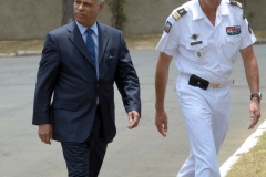 Inauguration of new buildings of RSMA's Staff at Saint-Pierre, with Mr. Victorin Lurel, french Minister of ultramarine, and Colonel Bernard Rey, Commander of the RSMA-R.