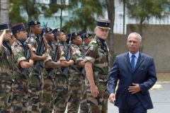 Inauguration of new buildings of RSMA's Staff (Régiment du Service Militaire Adapté de la Réunion - Reunion's Adapted Military Service Regiment) of Saint-Pierre, with Mr. Victorin Lurel, french Minister of ultramarine.