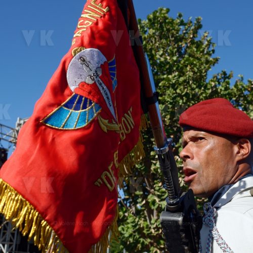 Defile sous un soleil radieux a Saint-Denis (La Reunion) pour ce 14 juillet © Valérie Koch - Reproduction interdite / Tous droits réservés