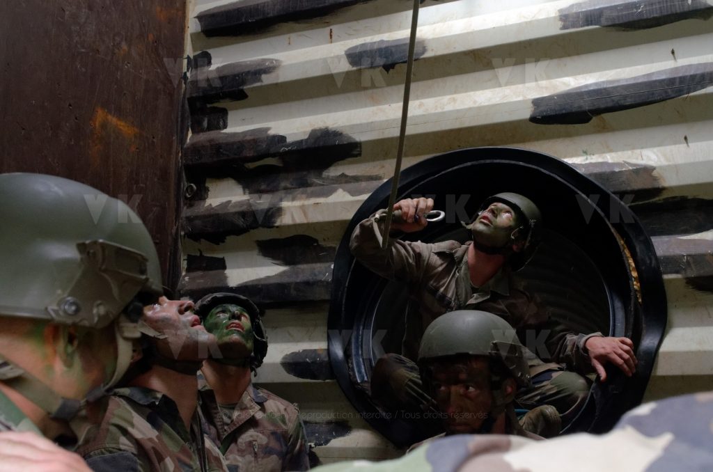 Aguerrissement des militaires parachutistes au 2e RPIMa © Valérie Koch - Reproduction interdite / Tous droits réservés