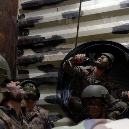 Aguerrissement des militaires parachutistes au 2e RPIMa © Valérie Koch - Reproduction interdite / Tous droits réservés