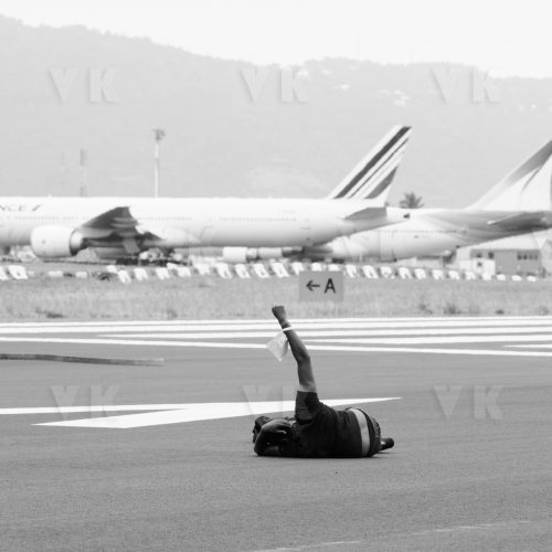 Exercice AIRGEX a l'aeroport de Gillot Roland Garros © Valérie Koch - Reproduction interdite / Tous droits réservés